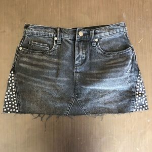 Blanknyc studded denim skirt in black